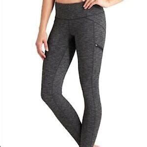 ATHLETA Women's Coolmax Zip Pocket Athletic Workout Yoga Full Length Leggings XS